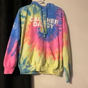 Call Her Daddy Rainbow Tie Dye Hoodie